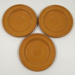 Emile Henry France 3 Saucers Kitchen Dining Coffee Tea  Mustard Yellow